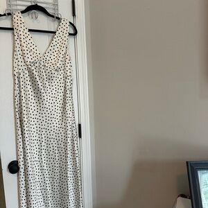 Zara Black and White Polka Dot Maxi Dress